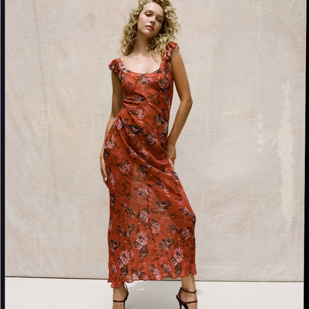 Realisation Par Orange Maxi Sundress Sleeveless Scoop Neck